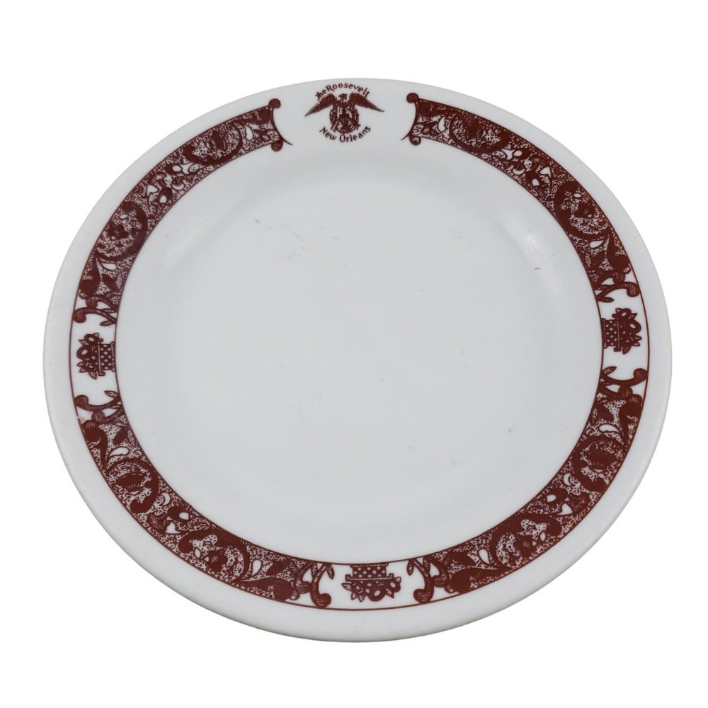 The Roosevelt Hotel Bread Plate Shenango China Vintage New Orleans USA